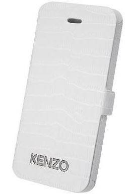 Чехол-книжка Kenzo Croco Folio Blanc для iPhone 5/5S/SE, цвет Белый (KZCROCOFOLIOIP5SB)