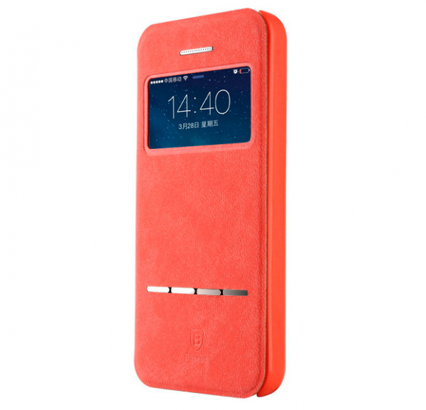 Чехол книжка Baseus Simple Leather для iPhone 5/5S/SE, цвет Оранжевый