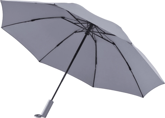 Зонт с светодиодным фонариком Xiaomi 90 Points Automatic Umbrella с фонариком серый