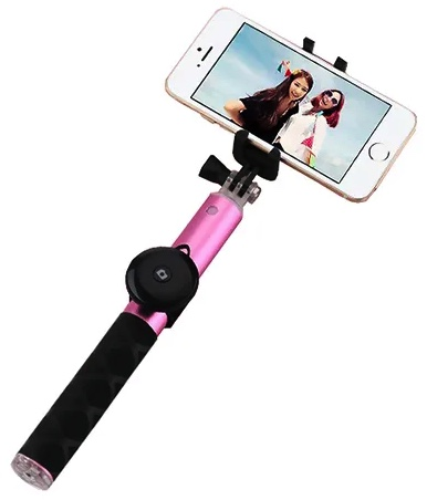 Монопод (селфи стик) Usams Multi-function Phone Photo-taking pink
