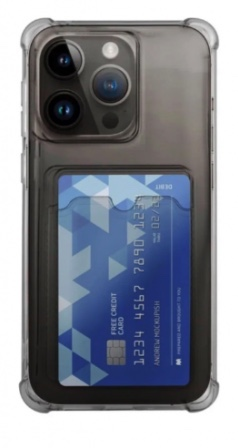 Чехол Card Pocket Case для iPhone 13 Pro Clear, цвет Прозрачный