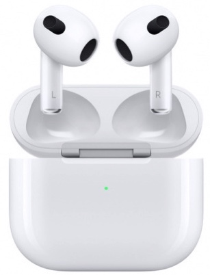 Apple AirPods 3 (2021) с беспроводным зарядным футляром MagSafe (MME73),White