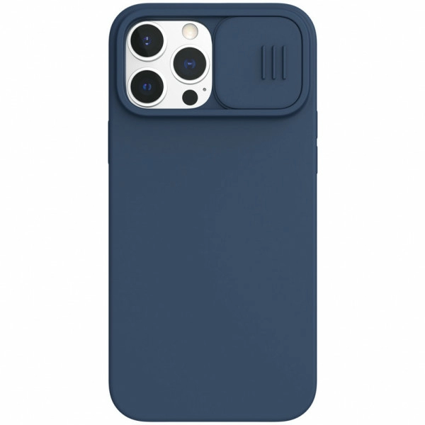 Чехол Nillkin CamShield Silky Silicone для iPhone 13 Pro Max, цвет Синий (6902048223417)