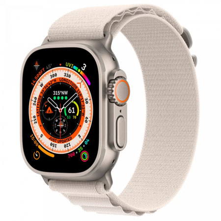 Apple Watch Ultra 49 мм корпус из титана ремешок Alpine Loop цвета «сияющая звезда»