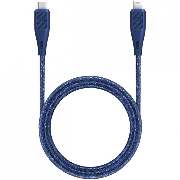 Кабель EnergEA Bazic GoCharge USB-C to Lightning MFI C94 1.2 м, цвет Синий (CBL-GCCL-BLU120)