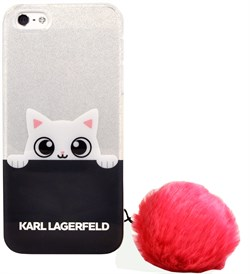 Чехол Lagerfeld для iPhone 5/SE/5S K-Peek A Boo Hard Transparent TPU, цвет Прозрачный синий (KLHCPSETRGPABPI)