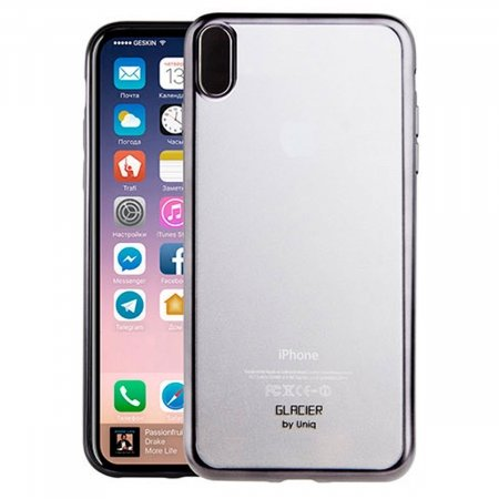 Чехол Uniq Glacier Frost для iPhone X/XS, цвет Серый (IPXHYB-GLCFGMT)