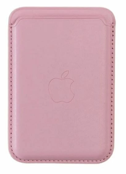 Магнитный картхолдер Apple iPhone Leather Wallet MagSafe (розовый песок)