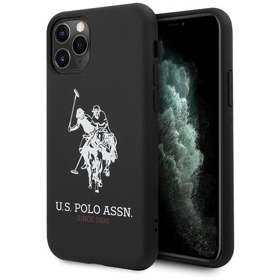 Чехол CG Mobile U.S. Polo Assn Liquid silicone Big horse Hard для iPhone 11 Pro Max, цвет Черный (USHCN65SLHRBK)