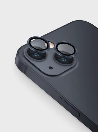 Защитное стекло камеры Uniq для iPhone 13/13 Mini OPTIX Camera Lens protector Aluminium, черное
