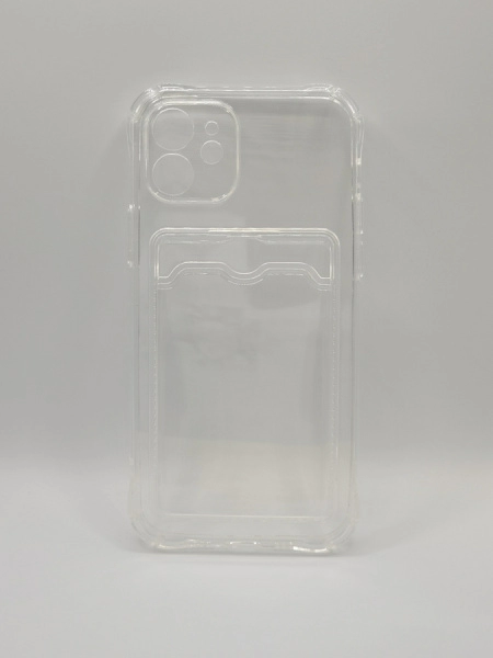 Чехол Card Pocket Case для iPhone 12/12 Pro Clear, цвет Прозрачный