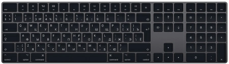 Клавиатура Apple Magic Keyboard с цифровой панелью Space Gray (MRMH2), серый космос