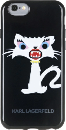 Чехол Karl Lagerfeld Monster Choupette Hard для iPhone 6/6S Black, цвет Черный (KLHCP6MC2BK)