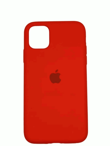 Чехол силиконовый Silicone Case Simple для iPhone 11, красный
