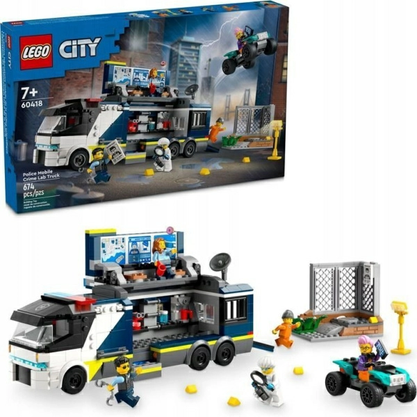 Конструктор LEGO City - Полицейский грузовик с криминальной лабораторией (60418)
