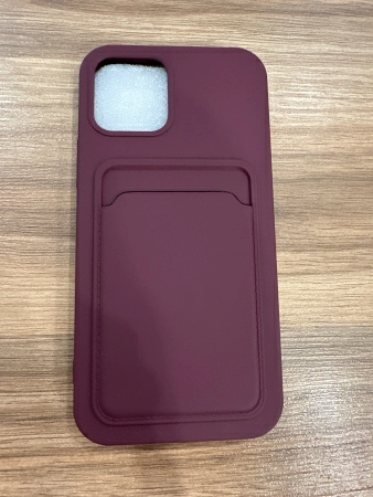 Чехол для iPhone 12/12 Pro Colored Card силикон Case, цвет Бордовый