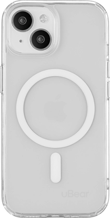 Чехол защитный uBear Real Mag Case, iPhone 15, MagSafe, усиленный, прозрачный (CS252TT61RL-I23M)