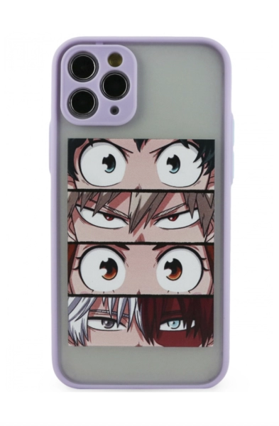 Чехол для iPhone 11 Pro Inspiration PC+силикон Anime Eyes, цвет Прозрачный сиреневый