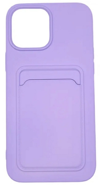 Чехол силиконовый Colored Card Case для iPhone 13 Pro , цвет лавандовый