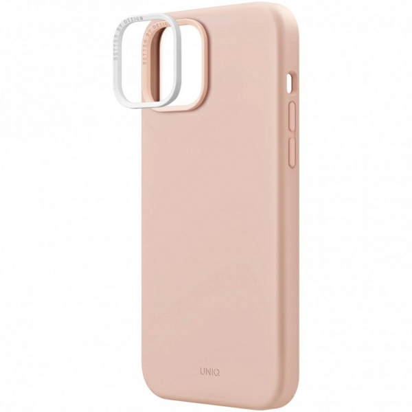 Чехол Uniq LINO (MagSafe) для iPhone 15, цвет Розовый (IP6.1(2023)-LINOHMPNK)