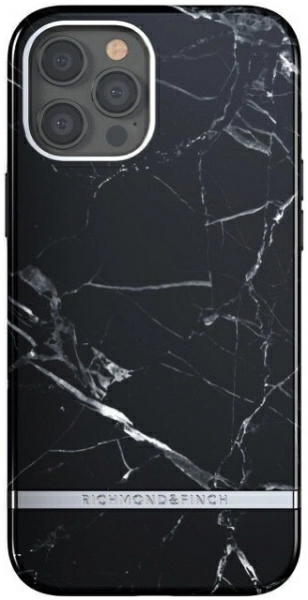 Чехол Richmond & Finch FW20 для iPhone 12 Pro Max, цвет "Черный мрамор" (Black Marble (Glossy)) (R43002)