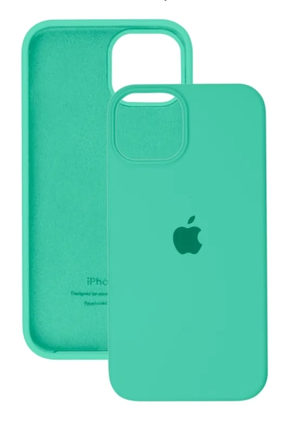 Чехол Silicone Case для iPhone 15 Mint, цвет Мятный