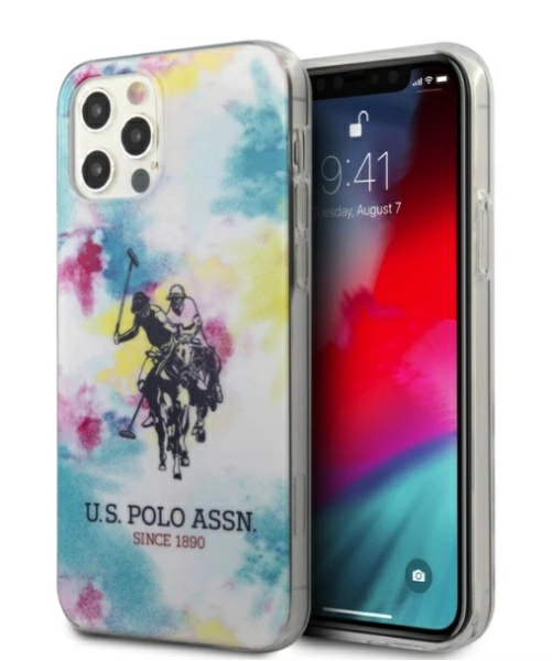 Чехол CG Mobile U.S. Polo Assn. PC/TPU TIE & DYE Double horse Hard для iPhone 12/12 Pro, цвет Мультиколор (USHCP12MPCUSML)