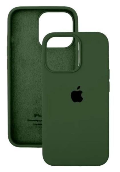 Чехол Silicone Case для iPhone 15 Plus Pine Green, цвет зелёный