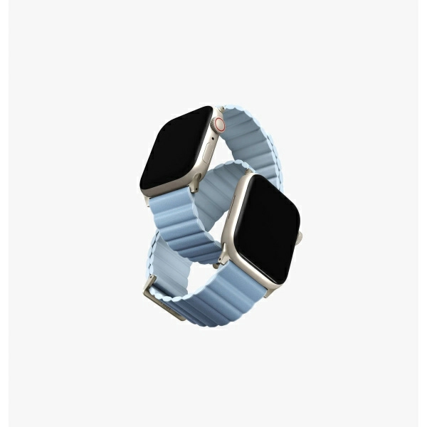Силиконовый ремешок Uniq Revix Silicone Strap для Apple Watch 38/40/41 Blue/Black голубой (41MM-REVPARTSBLU)
