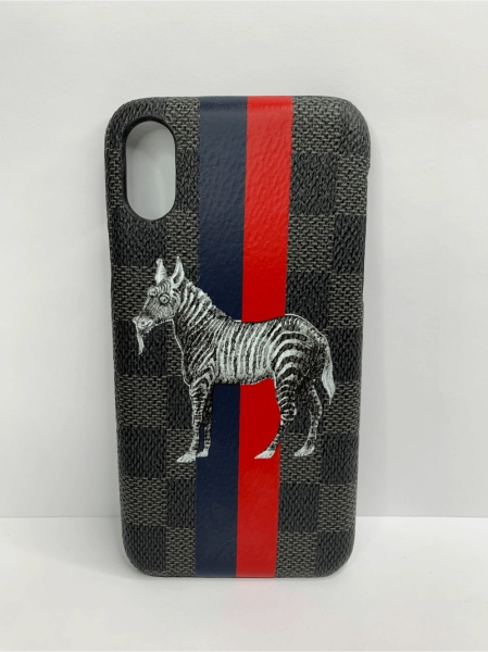 Чехол силиконовый для iPhone X / XS supreme Horse, цвет Черный