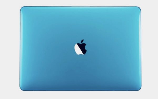 Чехол пластиковый для Macbook Air 13 M2, голубой прозрачный