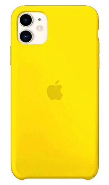 Чехол Silicone Case Simple для iPhone 11, цвет Лимонный