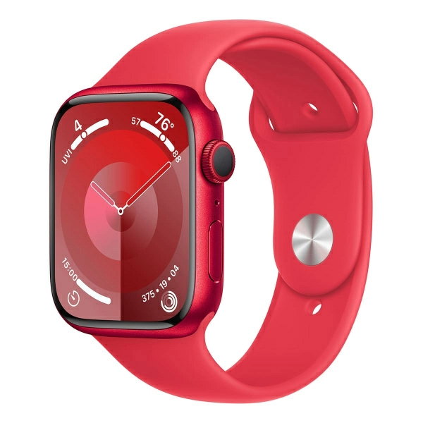 Apple Watch Series 9, 45 мм корпус из алюминия цвета «(PRODUCT)RED™», спортивный ремешок «Red»