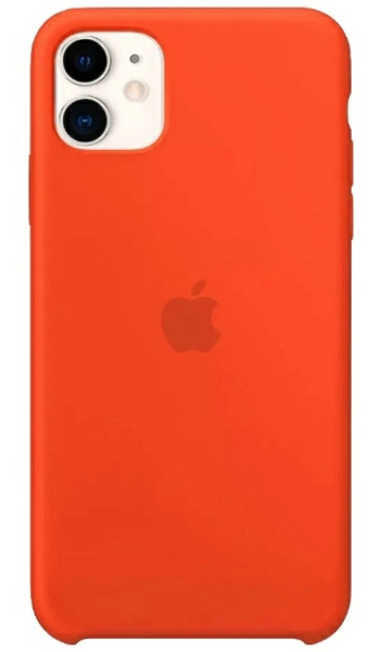 Чехол Silicone Case Simple для iPhone 11, цвет Оранжевый