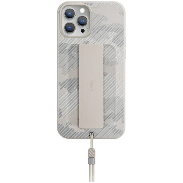Чехол Uniq HELDRO + Band DE Anti-microbial для iPhone 12/12 Pro, цвет Бежевый камуфляж (IP6.1HYB(2020)-HELDEIC)