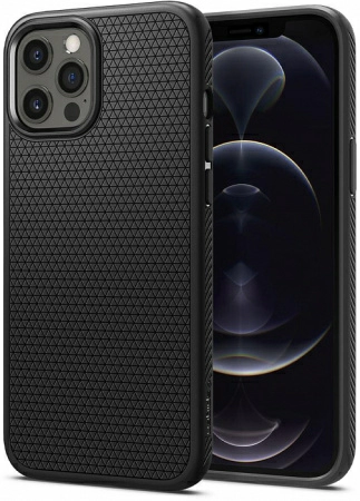 Чехол Spigen Liquid Air для iPhone 12 Pro Max Matte Black, цвет Черный матовый (ACS01617)