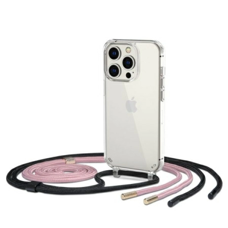 Чехол Tech-Protect FlexAir Chain для iPhone 14 Pro Max, цвет Черный и розовый (9589046925283)
