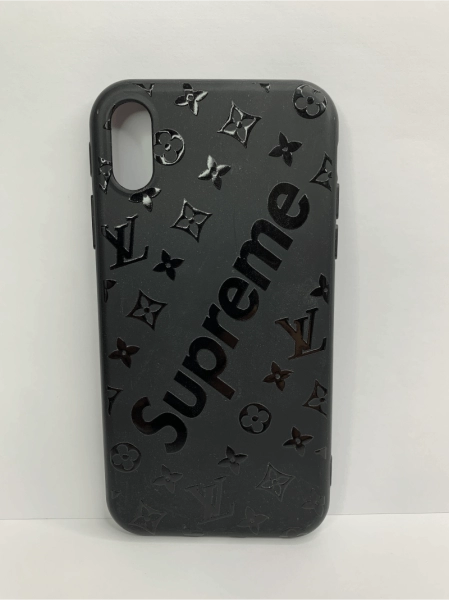 Чехол силиконовый для iPhone XR supreme 2, цвет Черный