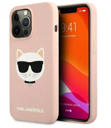 Чехол CG Mobile Karl Lagerfeld Liquid silicone Choupette Hard для iPhone 13 Pro Max, цвет Розовый (KLHCP13XSLCHLP)