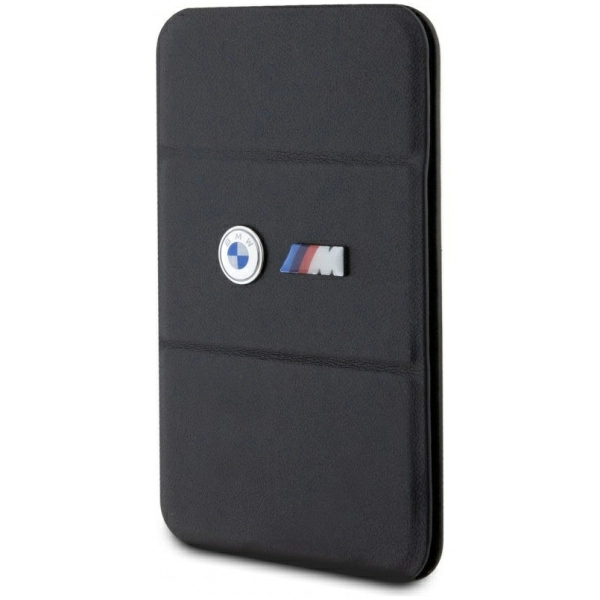 Магнитный картхолдер BMW Wallet MagSafe Cardslot Stand M-Collection PU with metal logo, цвет Черный (BMWCSMMPGK)