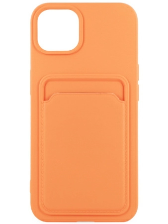 Чехол силиконовый Colored Card Case для iPhone 13, цвет оранжевый