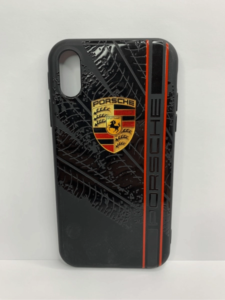 Чехол силиконовый для iPhone XR supreme Porsche, цвет Черный