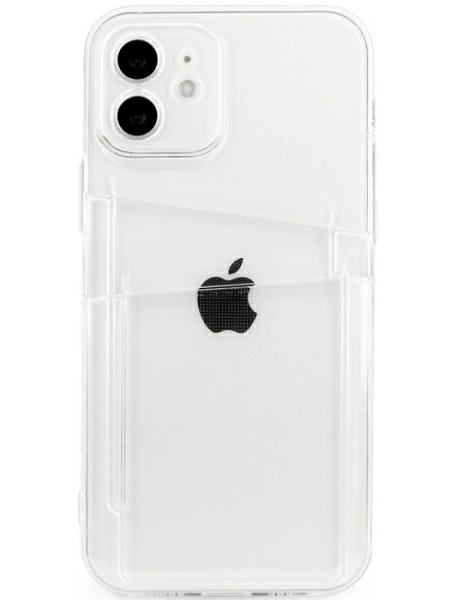 Чехол силиконовый для iPhone 11 Two Card Holder, цвет прозрачный