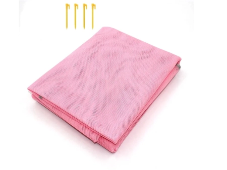 Пляжный коврик антипесок Adroittools Sand Free Mat 200x200см с колышками для палатки 4шт., Pink