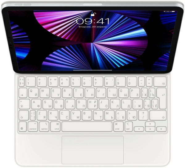 Apple Magic Keyboard для iPad Pro 11" (3‑го поколения) и iPad Air (4‑го поколения), белый (MJQJ3)
