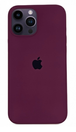Чехол Silicone Case для iPhone 14 Pro Max Maroon, цвет Темно-бордовый