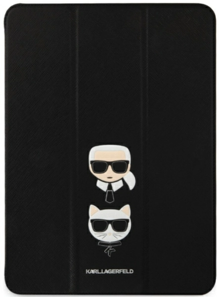 Чехол CG Mobile Karl Lagerfeld PU Saffiano Karl & Choupette heads Folio для iPad Pro 11" (2021), цвет Черный (KLFC11OKCK)