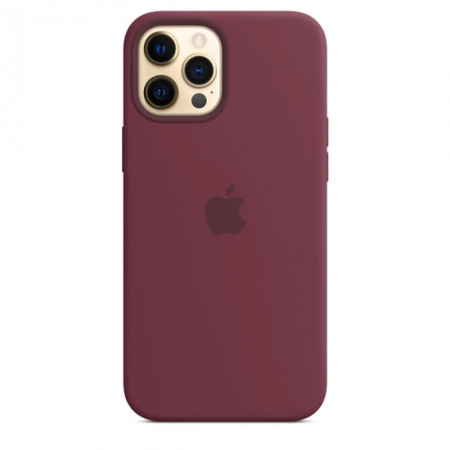 Чехол для iPhone 12 Pro Max Silicone Case, цвет Сливовый
