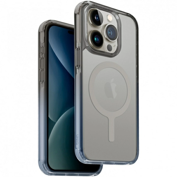 Чехол Uniq Combat Duo AF (MagSafe) для iPhone 15 Pro Max, цвет Пыльно-голубой/Серый (IP6.7P(2023)-CDDBLGRY)