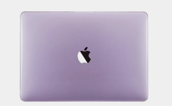 Чехол пластиковый для Macbook Air 13 M2, фиолетовый прозрачный